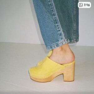 Charlotte Stone Sunny Yellow Clogs